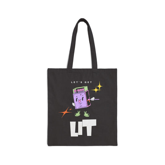 let's get lit matchbox tote